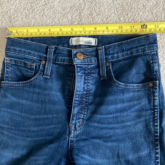 Madewelll Women Blue Skinny Jeans 10” High- Rise Sz 24 Zipper And 5 pickets - Picture 7 of 12